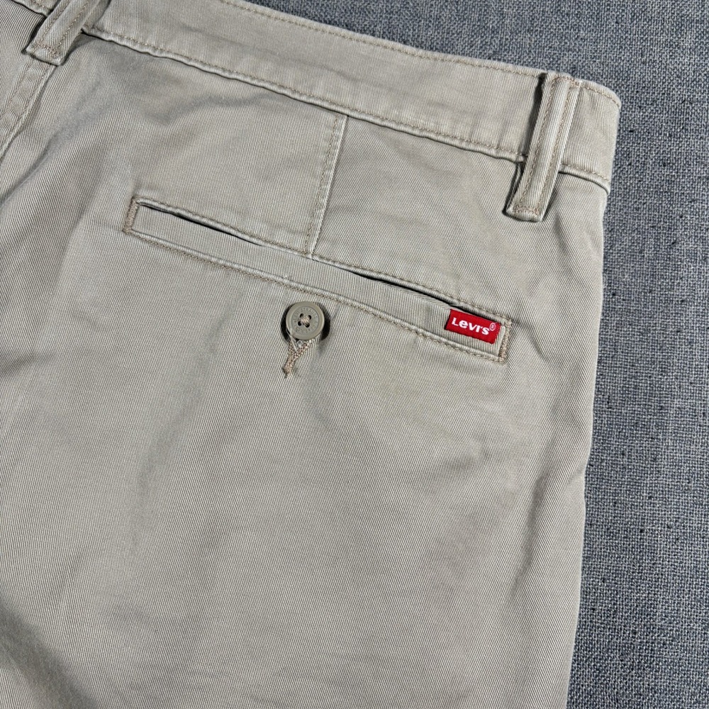 Levis XX Chino Pants Mens 36x32 Tan Relaxed Straight Stretch Khaki